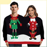 Weihnachten Cosplay Hoodie 3D Druck Sweatshirt mit Kapuze Streetwear Pullover Kapuzenpulli für Paare