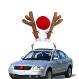 Weihnachten Sika Hirschgeweih Nase Horn Auto Fahrzeug Dekoration Rentier Kostüm Set LKW Ornamente Xmas Holiday Party Geschenke