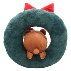 Weihnachtsbär Weihnachten Plüsch Kranz Plüschtiere Cartoon Soft Stuffed Dolls Maskottchen Geburtstag Weihnachten Geschenk
