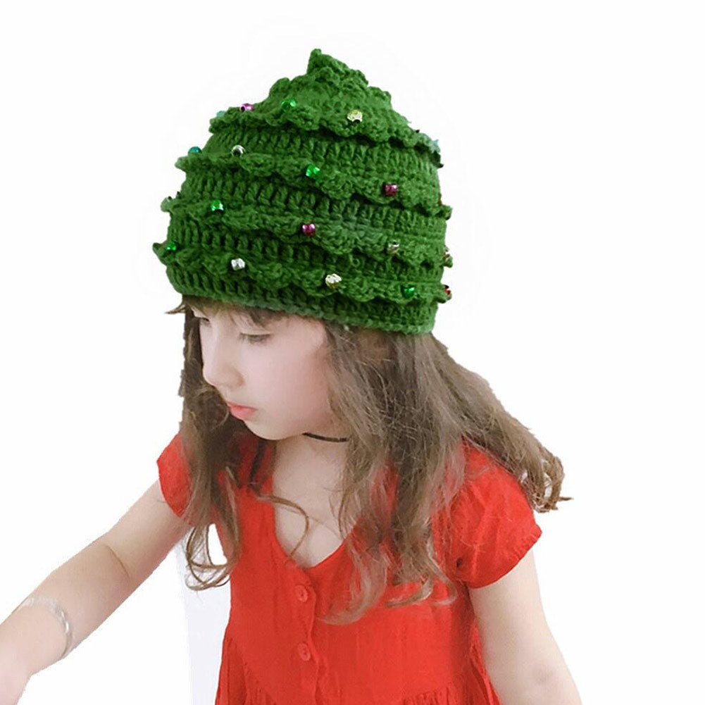 Weihnachtsbaum gestrickt Beanie Hut kalten Hut Weihnachten Erwachsene gestrickt Wollmütze