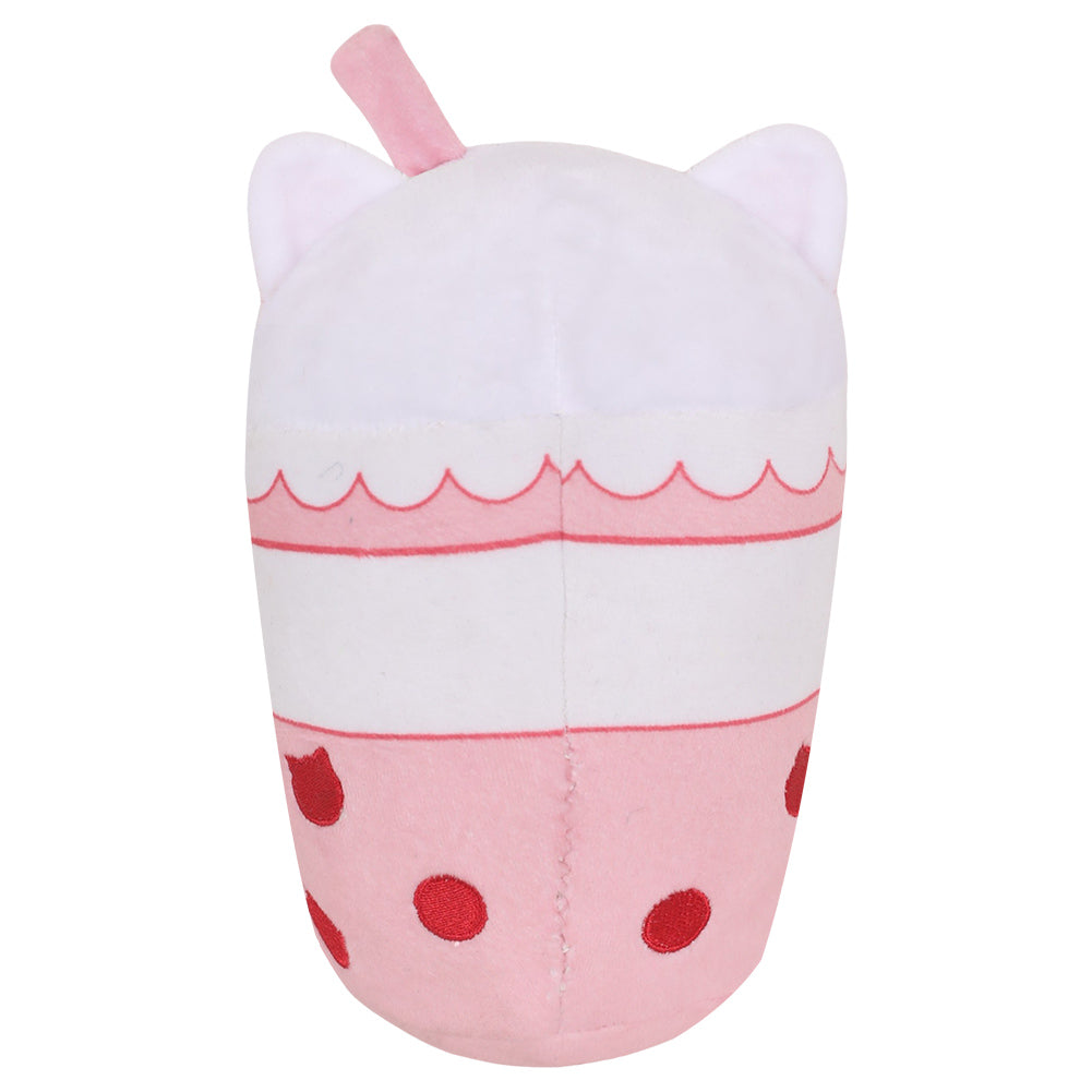 Weiße Katze Milch Teeflasche Plüschtiere Cartoon weiche Stoffpuppen Maskottchen Geburtstag Weihnachtsgeschenke