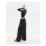 Y2K Hosen Herbst/Winter Gespleißte Freizeithosen Outdoor Sport Sweatpants Streetwear